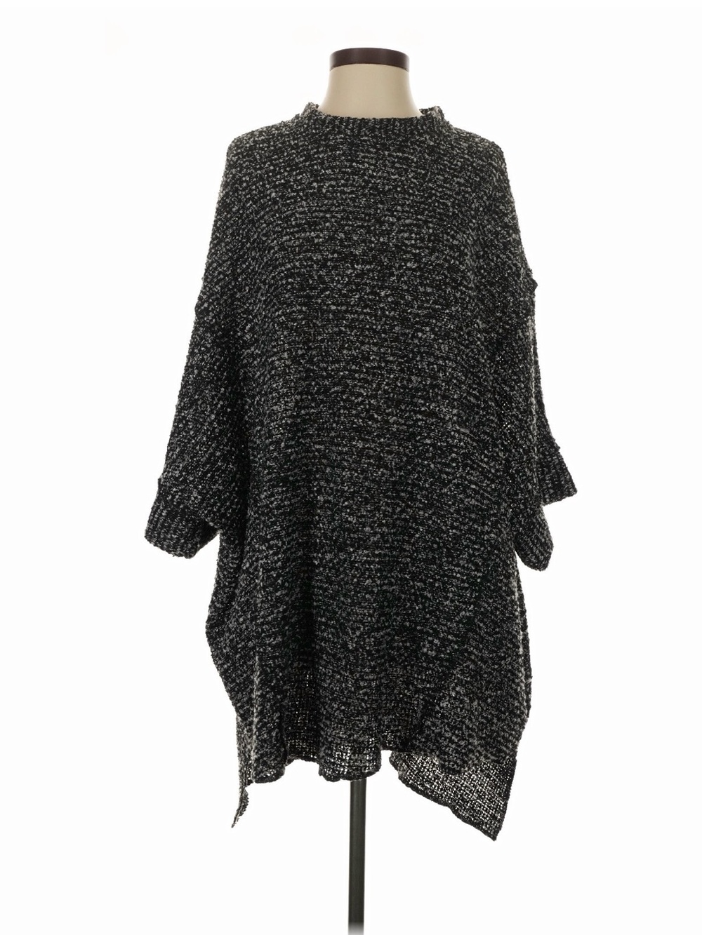 Oversized Black & White Knit Sweater Pullover